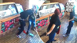 Subway employee says she's suspended after fighting off robber