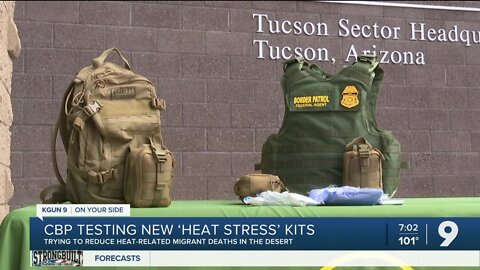 CBP agents in Arizona testing new 'Heat Stress' kits for migrants