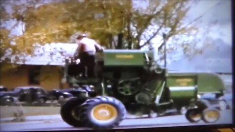 1951 New John Deere 55 Combine My Grandfather Driving In a Parade