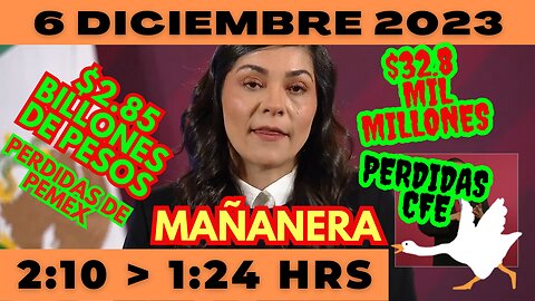 💩🐣👶 AMLITO | Mañanera *Miércoles 6 de Diciembre 2023* | El gansito veloz 2:10 a 1:24.