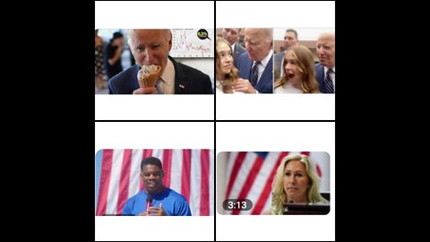 Biden Eats Icecream While America Burns. Greene - Walker to Rescue