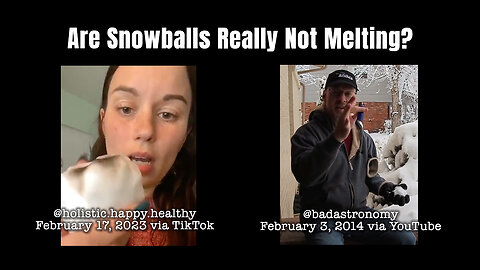 Are Snowballs Really Not Melting (Because Of East Palestine Train Wreck)?