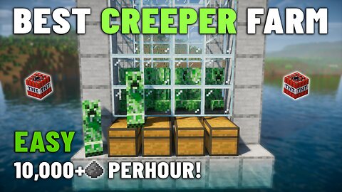 Minecraft CREEPER FARM that can Produce OVER 10,000 Gunpowder Per Hour