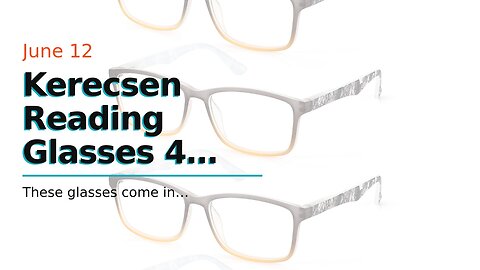 Kerecsen Reading Glasses 4 Pairs Quality Spring Hinge Stylish Designed Women Glasses for Readin...