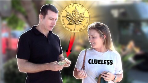 Offering Strangers a Free 1 oz Gold Coin (worth $1800) or Free $20 Dollar Bill