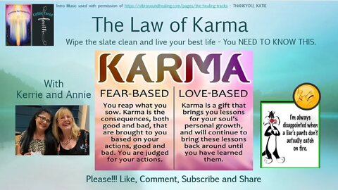 The Law of Karma - Wipe the slate clean. You NEED TO KNOW THIS