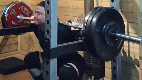 145 Kgs x 5 High-Bar Squat.