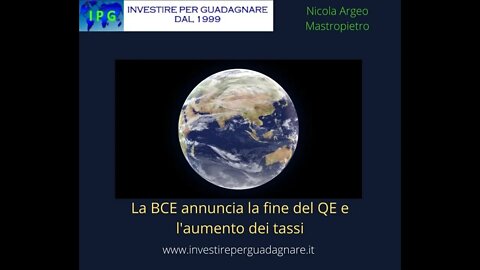 09.02.22 inflazione e mercati. BCE: fine del QE e aumento tassi