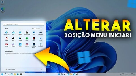 Como MUDAR A POSIÇÃO DO MENU INICIAR do WINDOWS 11 (LADO ESQUERDO)