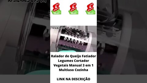 Ralador de Queijo Fatiador Legumes Cortador Vegetais Manual 3 em 1 Multiuso Cozinha #shorts