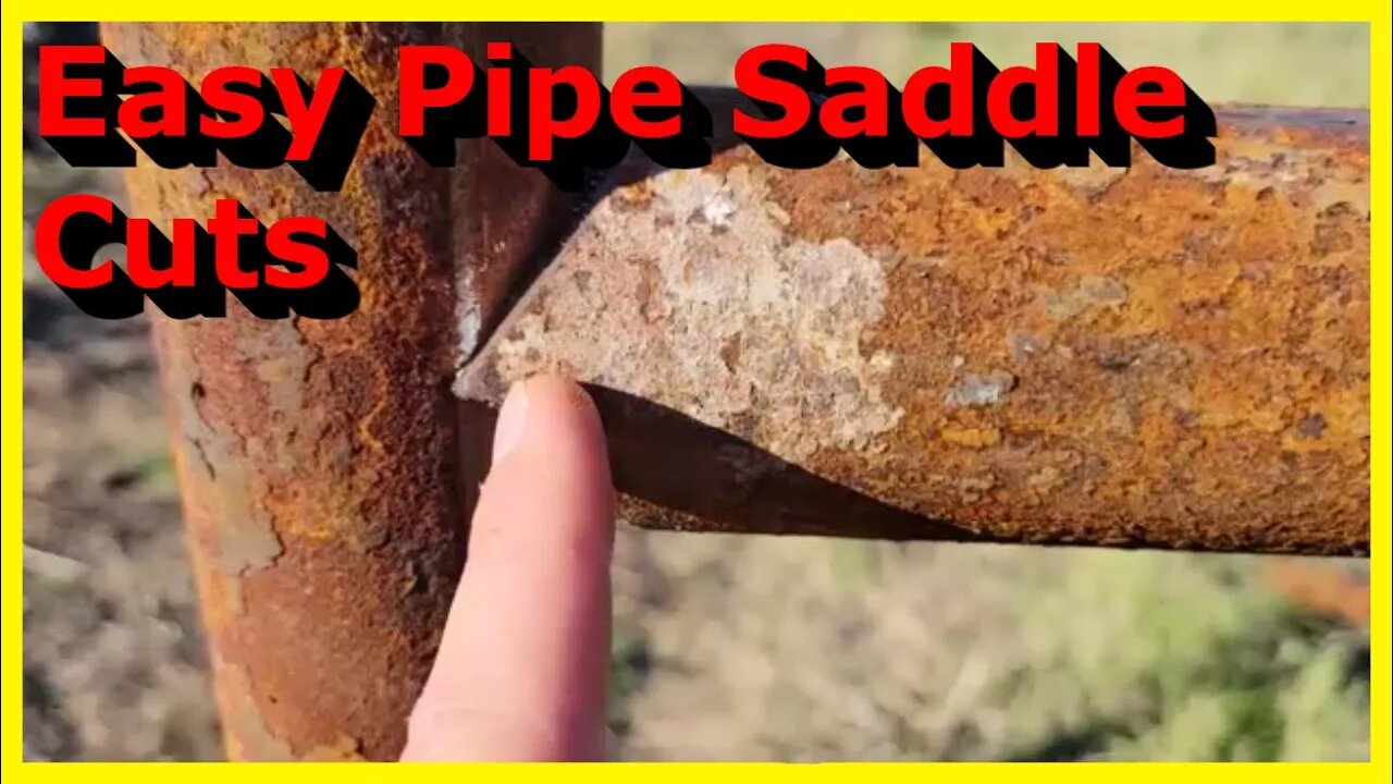 Easy Way to Saddle Cut Pipe How to Fishmouth or Cope Pipe Pipe Fence