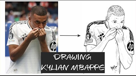 DRAWING KYLIAN MBAPPE FIRST TIME TO BE REAL MADRID PLAYERS 9