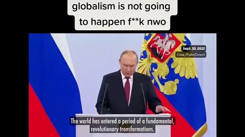 Putin - NWO it won't happen