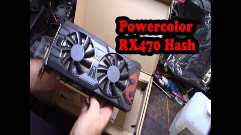 Powercolor RX470 Crypto mining Edition GPU, Samsung memory not great. RX 470 bio mod