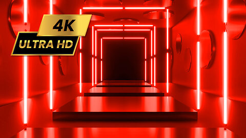 Red Neon Square VJ Loop // @3DMotionGraphicsVFX ​