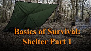 Basics of Survival: Shelter part 1