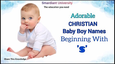 Memorable Christian baby boy names start with 'S'. #babyboynames #Christianbabynames