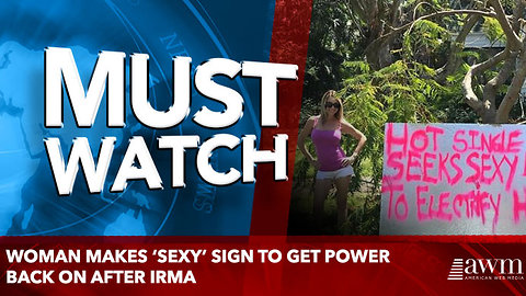 Woman makes ‘sexy’ sign to get power back on after Irma