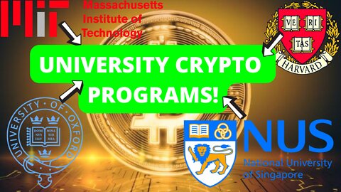 Cryptocurrency Has Been Incorporated To The Curriculum At Prestigious Universities And Colleges!