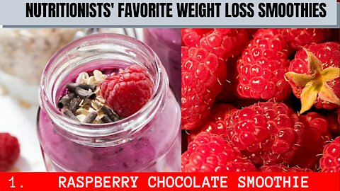 Nutritionists' Favorite Weight Loss Smoothies - Raspberry Chocolate Smoothie (1) #shorts