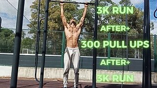 300 Pull Ups After 3K Run on SORE Legs