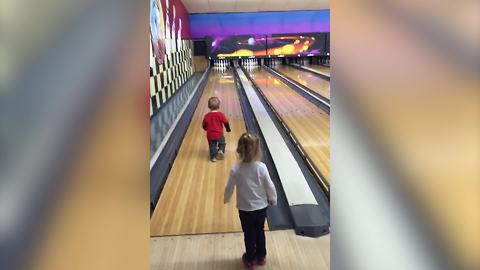 Tot Boy Wins At Bowling