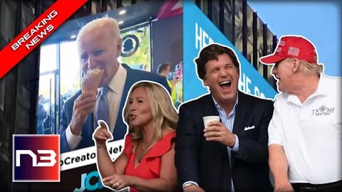 Biden Made a Fool when Everyone In Times Square Looked Up And Saw Him With His Tongue Out