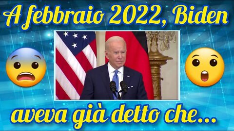 Sentite cosa disse Biden sul gasdotto Nord Stream 2!