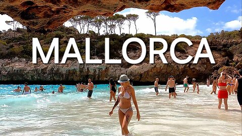 PARADISIAC BEACH in MALLORCA island of Spain | CALÓ des MORÓ 2024 4K