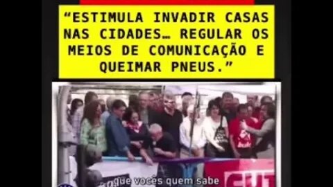 LULA LADRAO INCENTIVA O VANDALISMO