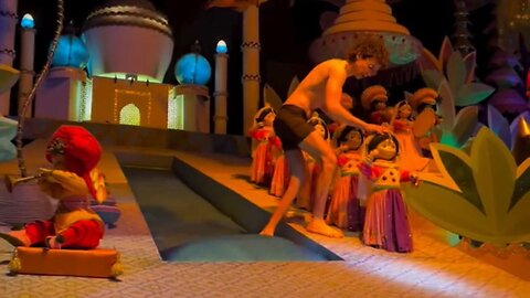 Naked Dude Tweaking On Something Jumps Into The 'It's A Small World' Ride At Disneyland