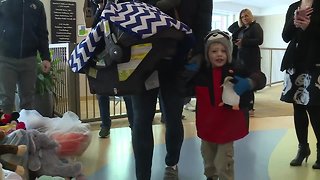 Gamblers deliver donations from 20th annual teddy bear toss to children in Green Bay