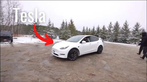 Big ken drifting his tesla