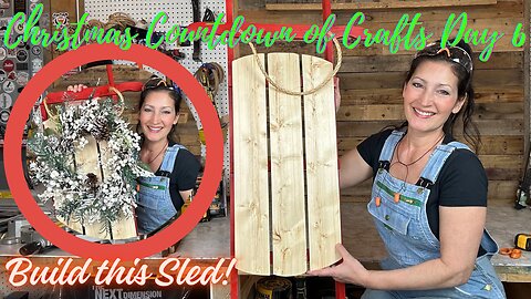 MAKING A DECORATIVE SLED FROM SCRAP WOOD INSPIRED BY PINTEREST (CHRISTMAS COUNTDOWN OF CRAFTS DAY 7)