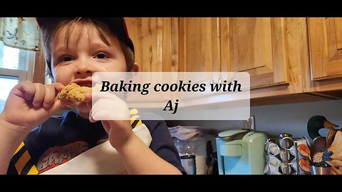 Baking cookies with Aj #cookies #cookingwithlove