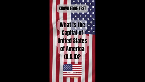 "Global Capitals Challenge: Do You Know the USA Capital? 🌍🇺🇸 #CapitalQuiz #TriviaTime"