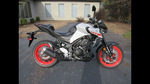 2020 Yamaha MT03 stock exhaust