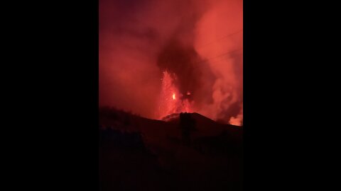 lightning and thunder in the volcano