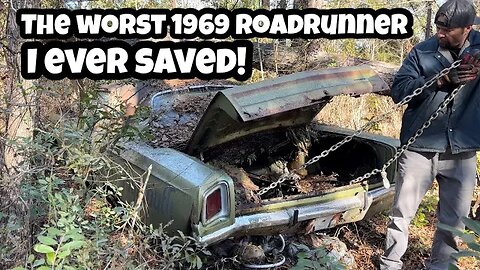 1969 Plymouth Road Runner in the woods. We went back for it!