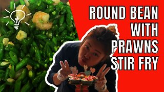 Cooking Round Bean with Prawns Stir Fry. Cooking Ideas & Inspiration. Dysha Kitchen. #shorts