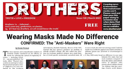 Druthers - Mar 2023 - Masks Don't Work - 🎵 Dire Straits - Industrial Disease 🎵