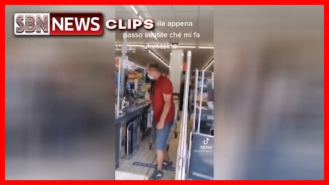 Italy: A Mans Injection Spot Sets Off Security Alarm in Grocery Store - 2966