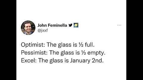 Optimist, Pessimist, Excel #silly #funny #memes #Computers #Microsoft #positivevibes