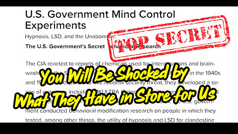 u.s Government's Secret - You Will Be Shocked by What They Have in Store for Us