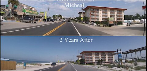 Before and after hurricane Michael