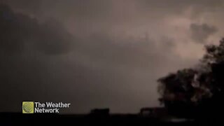 Nonstop lightning as thunderstorm hangs over Saskatchewan