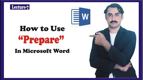 prepare|prepare option in the word|Microsoft word|How to use prepare|Sadar Khan Tv