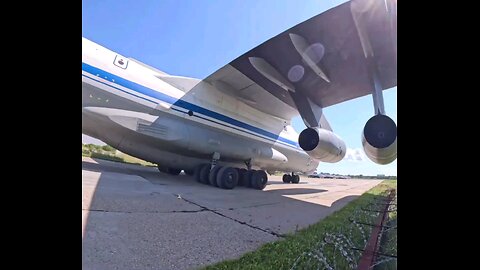 Taxiing of a Russian military transport aircraft Ilyushin Il-76MD-90A (RF-78664).