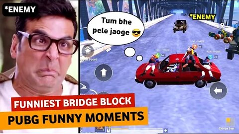 FUNNIEST BRIDGE BLOCK EVER | OLD PUBG MOBILE HINDI FUNNY MOMENTS( SACHIN FAN)