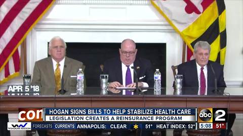 Governor Larry Hogan signs bills to help stabilize health care